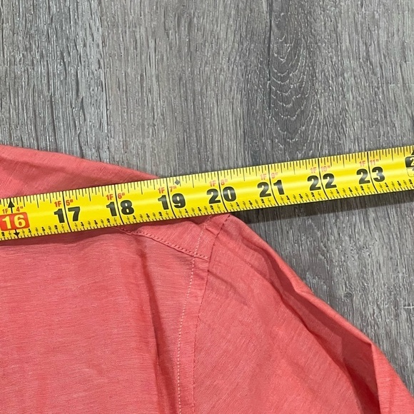 NWT John Varvatos Size Large Orange 100% Lightweight Cotton Beach Vacation Shirt - Picture 12 of 12